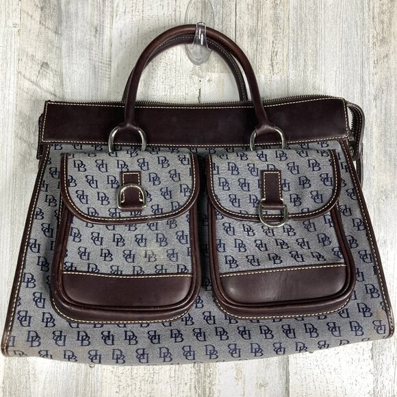 Dooney & Bourke Handbags - Dooney And Bourke Womens Gray Signature Jacquard Tote